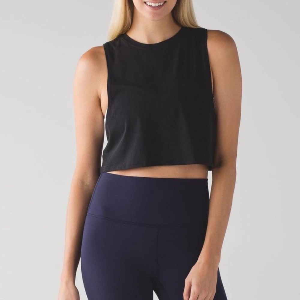 lululemon athletica Black Crop Top